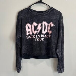 AC/DC Charcoal and Pink Tour Sweatshirt‎